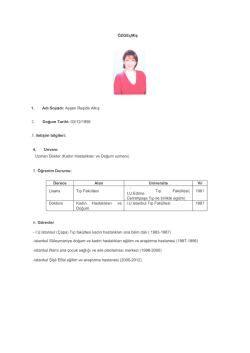 &Ouml;ğr. G&ouml;r. Dr. Reşide ALKIŞ - İstanbul Bilim &Uuml;niversitesi