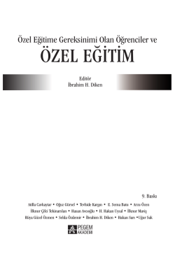 &Ouml;ZEL EĞİTİM - Pegem.net