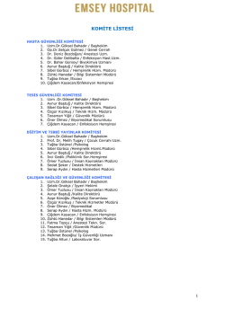 komiteler ve komite &uuml;yeleri