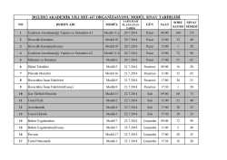 2012/2013 AKADEMİK YILI SHT-147 ORGANİZASYONU MOD&Uuml;L