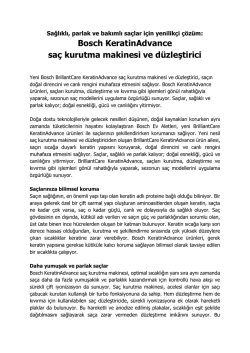 Bosch KeratinAdvance sa&ccedil; kurutma makinesi ve d&uuml;zleştirici