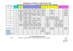 2014-2015 1.d&ouml;nem başarısız dersler sınav tarihleri