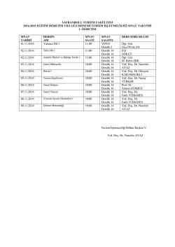 l&uuml;tfen tıklayınız - safranbolu turizm fak&uuml;ltesi
