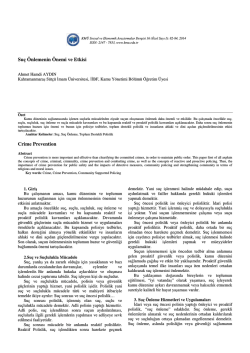 Su&ccedil; &Ouml;nlemenin &Ouml;nemi ve Etkisi