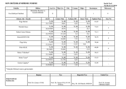 SON DEĞERLENDİRME FORMU