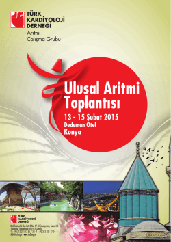 Aritmi 2015 flyer - T&uuml;rk Kardiyoloji Derneği