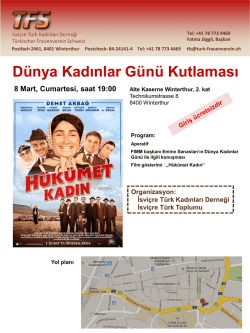 D&uuml;nya Kadınlar G&uuml;n&uuml; Kutlaması - T&uuml;rkischer Frauenverein Schweiz