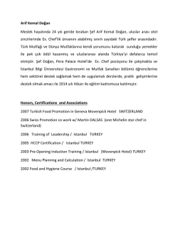 Cv T&uuml;rk&ccedil;e - İstanbul Bilgi &Uuml;niversitesi