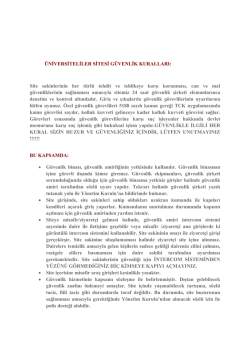 G&uuml;venlik Kuralları - 81 Ada Site Y&ouml;netimi