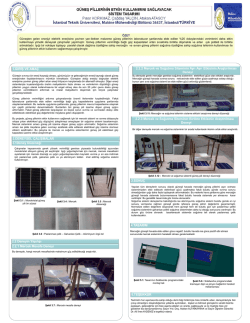 G&Uuml;NEŞ PİLLERİNİN ETKİN KULLANIMINI SAĞLAYACAK SİSTEM