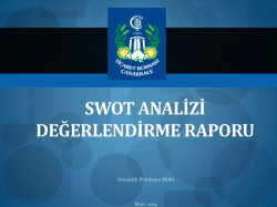 swot analizi değerlendirme raporu