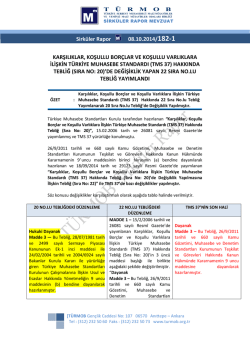 (TMS 37) Hakkında Tebliğ