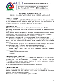 JEOTERMAL D&Uuml;ŞEY MİLLİ INLINE TİP SICAKSU
