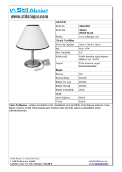 Metal Ayak - Stil Abajur