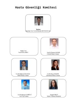 Hasta G&uuml;venliği Komitesi