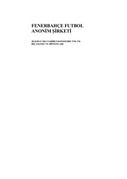 FENERBAH&Ccedil;E FUTBOL ANONİM ŞİRKETİ