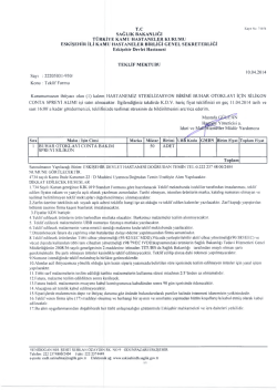 SAĞLIK BAKANLIĞI T&Uuml;RKİYE KAMU HASTANELER KURUMU