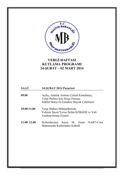 25.Vergi Haftası Programı