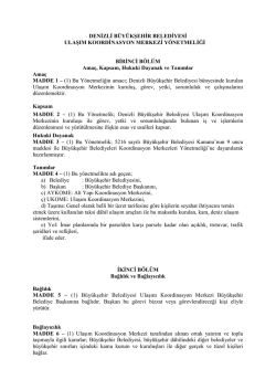 Ulaşım Koordinasyon Merkezi Yönetmeliği