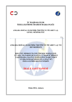 ihale şartları belgesi - Ankara Doğal Elektrik Üretim ve Ticaret A.Ş.