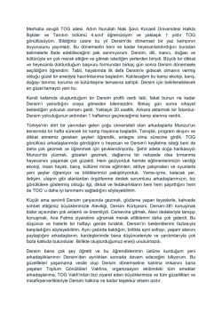 Merhaba sevgili TOG ailesi. Adım Nurullah Naki Şavlı