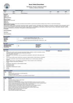 MME311 - Bursa Teknik &Uuml;niversitesi