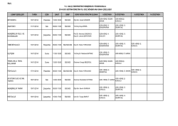 2014-2015 G&uuml;z Yarıyılı Vize Sınav Programı