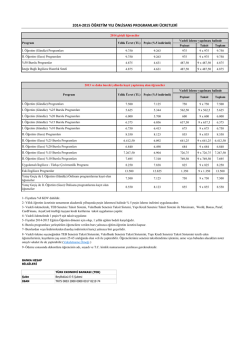 &Ouml;nlisans Programları