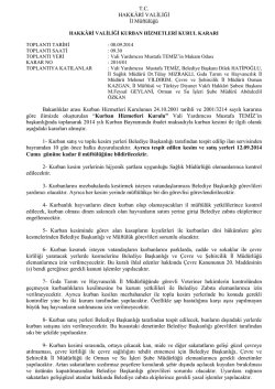 Alınan Kararları Görmek İçin tıklayınız