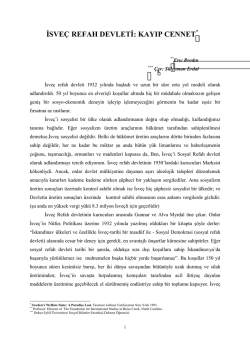 Eric Brodin, İsve&ccedil; Refah Devleti:Kayıp Cennet (&Ccedil;ev: S&uuml;leyman Erdal)