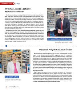 Mevsimsel Alerjide Hastaların Yapmaları