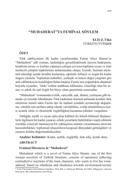 ELİUZ, &Uuml;lk&uuml;-&ldquo;MUHADERAT&rdquo;TA FEMİNAL S&Ouml;YLEM