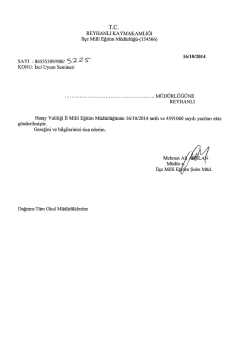 SAYI : 86555309/900/ S 2 -^ b KONU: İzci Uyum Semineri