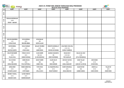 asıcs 15. fehmi kızıl senıor turnuvası ma&ccedil; programı