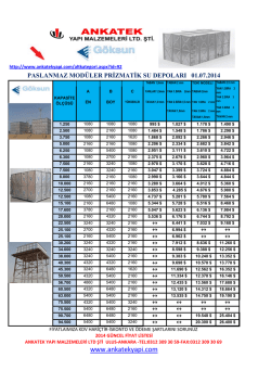 &Uuml;r&uuml;n Fiyat Listesini g&ouml;rmek i&ccedil;in tıklayınız.
