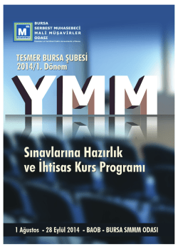 28 Eyl&Atilde;&frac14;l 2014 - Bursa SMMM Odası
