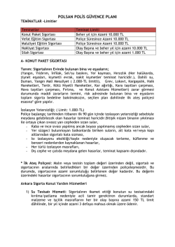 polsan polis g&uuml;vence planı