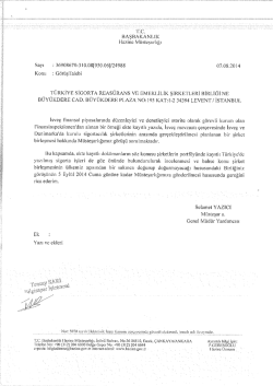 başbakanlek - T&uuml;rkiye Sigorta Reas&uuml;rans ve Emeklilik Şirketleri Birliği