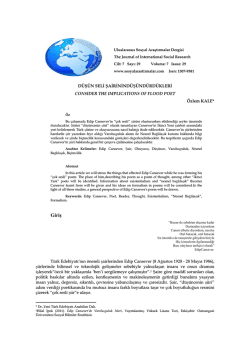 D&uuml;ş&uuml;n Seli Şairinin D&uuml;ş&uuml;nd&uuml;rd&uuml;kleri - Journal of International Social