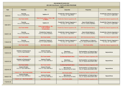 2014-2015 G&uuml;z D&ouml;nemi II. Sınıf Ders Programı