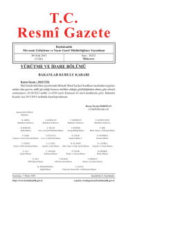 T.C. Resm&icirc; Gazete