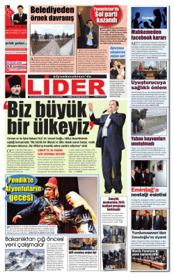 e-gazete - Afyon Lider Gazetesi