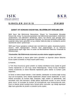 S i R K &Uuml; L E R : 2 0 1 5 / 13 27.01.2015