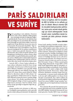 paris saldırıları ve suriye