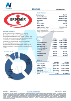ERDEMİR - A1 Capital