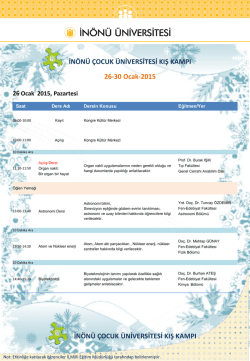 program - &Ccedil;ocuk &Uuml;niversitesi