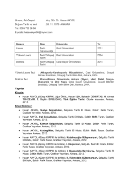 Arş. Gör. Dr. Hasan AKYOL - Celal Bayar Üniversitesi