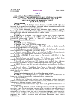 sığır cinsi hayvanlar ile koyun-ke&ccedil;i t&uuml;r&uuml; hayvanların ithalatında