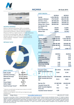 AK&Ccedil;ANSA - A1 Capital