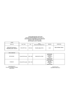 Fizyoterapi ve Rehabilitasyon Bütünleme Sınav Takvimi